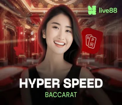 Hyper Speed Baccarat online game logo by Evolution on nvcasino-de.org